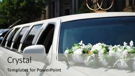  Presentation with white wedding - Cool new theme with white wedding car decorated backdrop and a light gray colored foreground