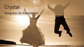  Presentation with happiness - Cool new slides with villa borghese - beautiful park in the historical center of rome italy backdrop and a gray colored foreground