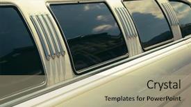  Presentation with wedding white - Presentation theme enhanced with white wedding limousine long side background and a  colored foreground