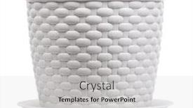  Presentation with wicker - PPT theme having white-wicker-plastic-vase-empty background and a light gray colored foreground