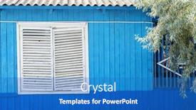  Presentation with windows - Amazing presentation having white-windows-in-the-wall backdrop and a teal colored foreground