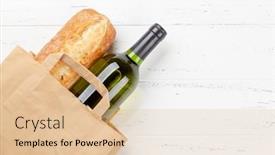  Presentation with recycling paper - PPT theme featuring white-wine-and-baguette background and a lemonade colored foreground