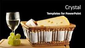  Presentation with wine cheese - Slides enhanced with white-wine-in-fine-glass background and a black colored foreground