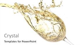  Presentation with splash - Theme having white-wine-splash-isolated background and a white colored foreground