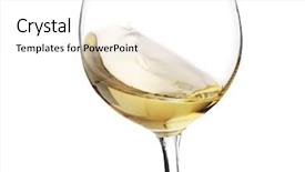  Presentation with splash - Presentation theme having white wine splash with white background and a  colored foreground