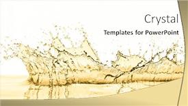  Presentation with splashing - PPT theme having white-wine-splashing-on-white background and a cream colored foreground