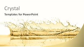  Presentation with splashing - Presentation design consisting of white-wine-splashing-on-white background and a white colored foreground