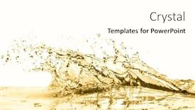  Presentation with splashing - Slide set having white-wine-splashing-on-white background and a white colored foreground