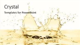  Presentation with white wine and red - Presentation theme consisting of white wine splashing on white background and a cream colored foreground