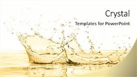  Presentation with splashing - Amazing presentation theme having white wine splashing on white background backdrop and a cream colored foreground