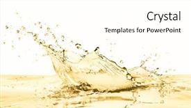  Presentation with white wine and red - Colorful PPT theme enhanced with white wine splashing on white backdrop and a white colored foreground