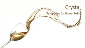  Presentation with splashing - Slide set featuring white wine splashing background and a cream colored foreground