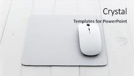  Presentation with laptop wireless - Cool new slides with white wireless mouse backdrop and a white colored foreground