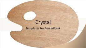  Presentation with artistic artist art brush - Presentation theme enhanced with white with clipping path background and a  colored foreground