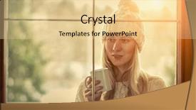  Presentation with coffee beans on a white - Cool new slide deck with white with cup of coffee backdrop and a  colored foreground