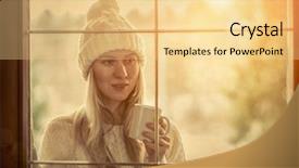  Presentation with cup coffee - Audience pleasing slide deck consisting of white with cup of coffee backdrop and a blonde colored foreground