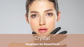  Presentation with botox - Slide set enhanced with white-woman-in-the-black background and a coral colored foreground