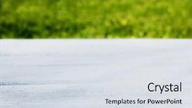  Presentation with blurred bokeh - Slide deck featuring perspective and blurred store ready background and a sky blue colored foreground