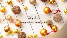  Presentation with golden christmas - PPT theme having white wooden background circle background and a lemonade colored foreground