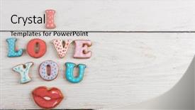  Presentation with valentines day - Slides enhanced with white wooden background i love background and a light gray colored foreground