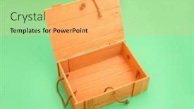  Presentation with white green - Slide deck consisting of white-wooden-box-on-green background and a yellow colored foreground