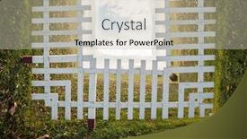  Presentation with field - Cool new theme with white-wooden-fence-on-field backdrop and a mint green colored foreground