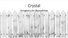  Presentation with flowers on white wooden - PPT theme featuring white wooden fence on white background and a white colored foreground