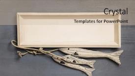  Presentation with fishes - Cool new slide deck with sacrament baptism - white wooden frame with three backdrop and a soft green colored foreground