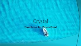  Presentation with turquoise beach - Slide deck with white-yacht-and-turquoise-water background and a teal colored foreground