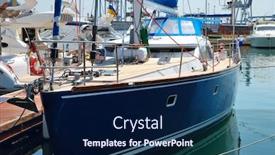  Presentation with anchor - PPT theme enhanced with white-yachts-on-an-anchor background and a  colored foreground
