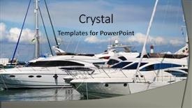  Presentation with anchor - Beautiful presentation featuring white yachts on an anchor backdrop and a light blue colored foreground