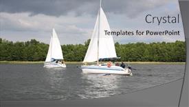  Presentation with sail - Theme featuring white-yachts-sail background and a light gray colored foreground
