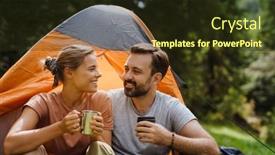  Presentation with green tea - Presentation theme with white-young-couple-drinking-tea background and a wine colored foreground