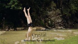  Presentation with swimming - Slide deck consisting of white-young-man-wearing-swimming background and a coral colored foreground