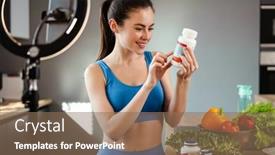  Presentation with mobile home - Cool new theme with white-young-woman-taking-selfie backdrop and a violet colored foreground