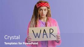  Presentation with white - Presentation enhanced with white-young-woman-with-dreadlocks background and a light blue colored foreground