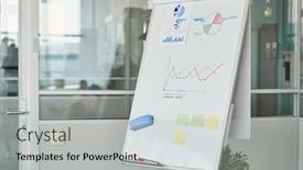 Presentation with whiteboard - Presentation design with whiteboard-with-financial-document-notepapers background and a light gray colored foreground