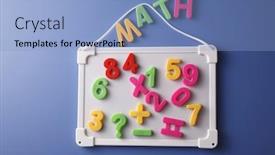  Presentation with magnetic - Cool new slides with whiteboard with magnetic numbers backdrop and a light blue colored foreground