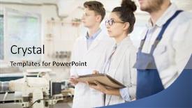  Presentation with students - Cool new presentation theme with whitecoats making notes at lecture backdrop and a lemonade colored foreground