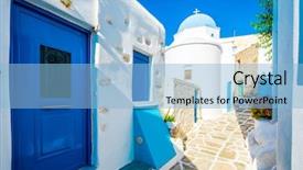  Presentation with windows doors - Cool new slide set with whitehouse - wide-angle shot of the traditional backdrop and a light blue colored foreground