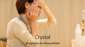  Presentation with skin care - Beautiful presentation featuring whitening cream - housewife taking care backdrop and a coral colored foreground