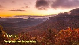  Presentation with north carolina - Presentation design enhanced with whiteside-mountain-in-autumn background and a tawny brown colored foreground