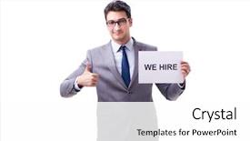  Presentation with recruitment - Beautiful slides featuring whitesnow - businessman in recruitment concept isolated backdrop and a white colored foreground