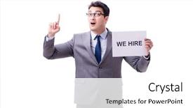  Presentation with recruitment - PPT layouts featuring whitesnow - businessman in recruitment concept isolated background and a white colored foreground