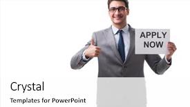  Presentation with recruitment - Amazing slide deck having whitesnow - businessman in recruitment concept isolated backdrop and a white colored foreground