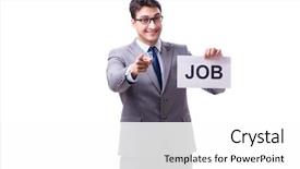  Presentation with recruitment - Colorful presentation theme enhanced with whitesnow - businessman in recruitment concept isolated backdrop and a white colored foreground