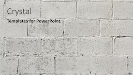  Presentation with brick wall texture - Presentation design featuring whitewashed brick wall background texture background and a light gray colored foreground