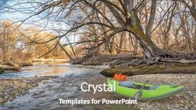  Presentation with spring water - Cool new slide set with whitewater inflatable kayak backdrop and a coral colored foreground