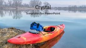  Presentation with colorado - Colorful presentation enhanced with whitewater kayak on a lake backdrop and a light blue colored foreground