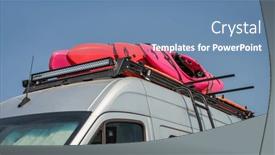  Presentation with roof - Slide deck consisting of whitewater-kayaks-on-roof-racks background and a teal colored foreground
